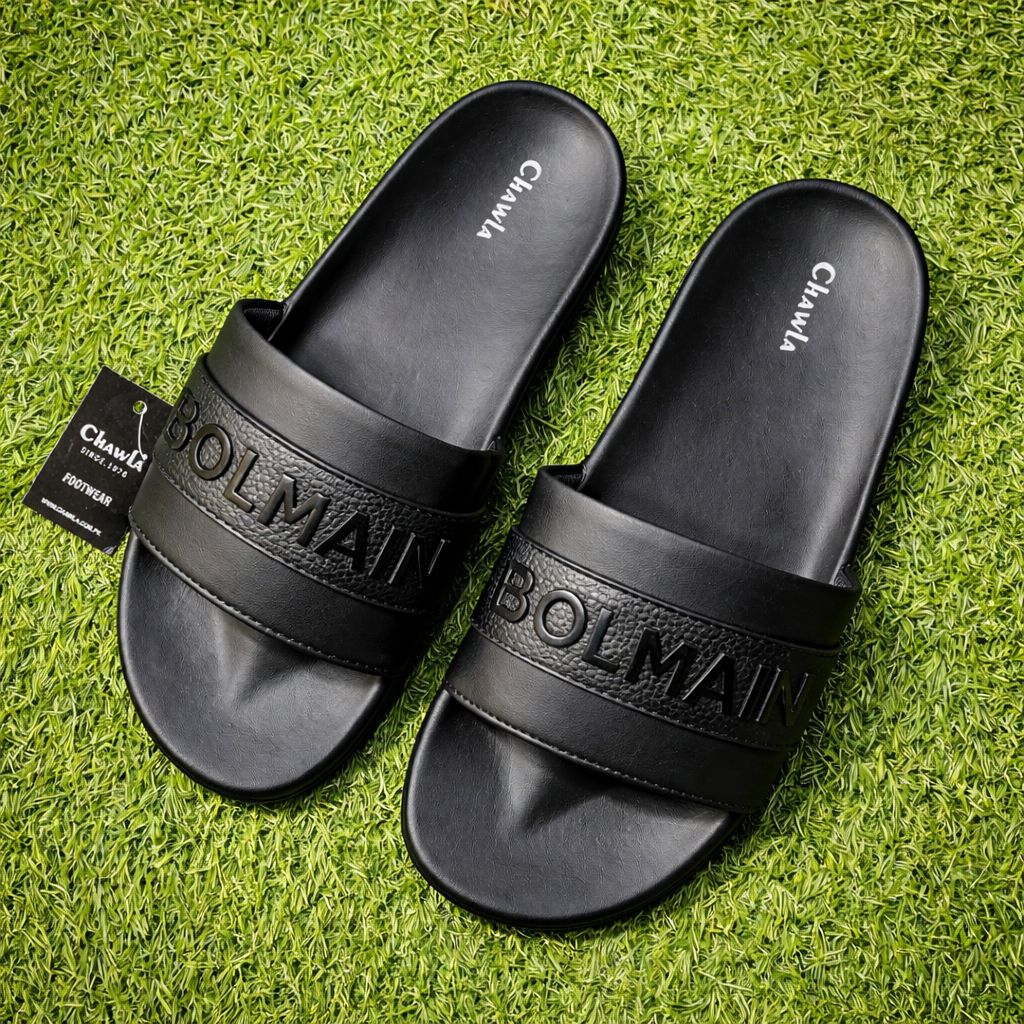 CHAWLA Men’s Premium Slides – BOLMAIN Strap | Cushioned Comfort